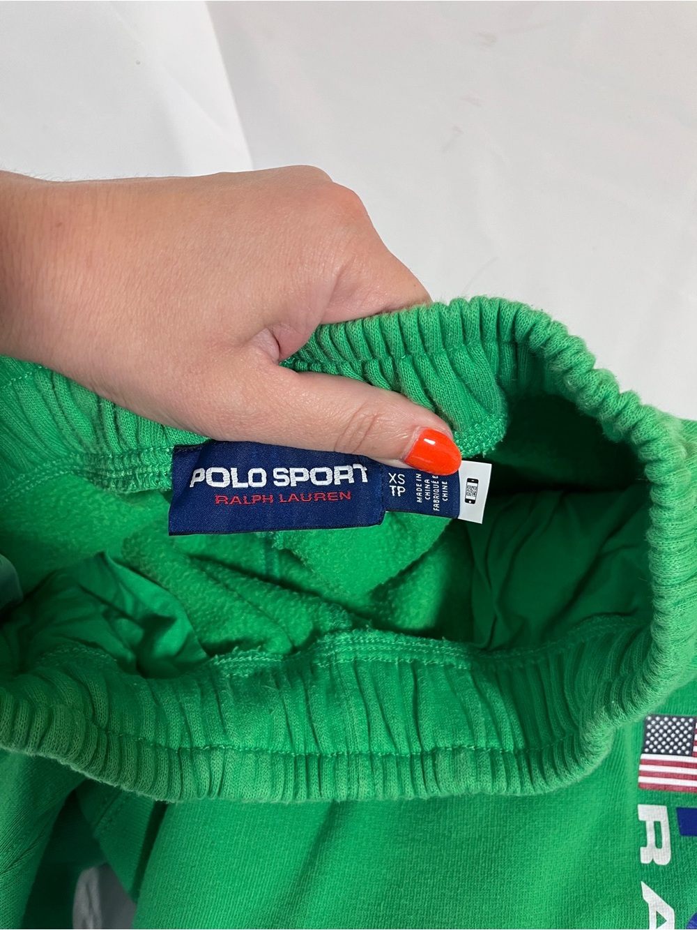 Polo Sport Ralph Lauren Green Sweatshirt Sweatpants Set XS Vintage Style Lounge - Picture 6 of 7